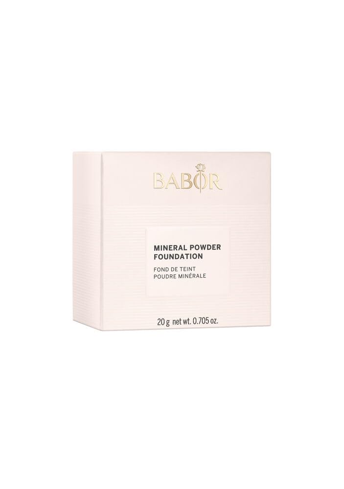 BABOR MAKE UP Mineral Powder Foundation, loser Puder aus mineralischen Pigmenten, mit guter Deckkraft, besonders hautverträglich, 20 g