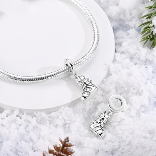 Image of 925 Sterling Silver Charms,Hypoallergenic Beads,Compatible with Pandora Bracelets and Necklaces,Women Holiday Gift Pendants