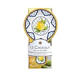 Le Cadeaux Palermo Lemon Basil Melamine Spoon Rest and Tea Towel Set