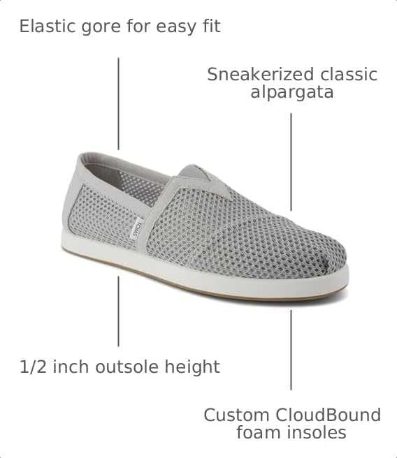 Image of TOMS Men's Alp FWD Espadrille Slip On, Canvas Upper, CloudBound Insole