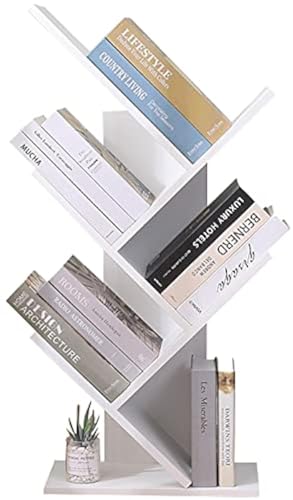 ETNIC ART Modernes Bücherregal mit Baum, freistehend, Bücherregal CD Holz...