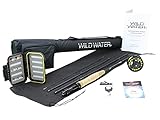 Wild Water Fly Fishing Starter Package for Small Stream & Backpacking 7 Foot, 3/4 Weight Fly Fishing Rod and Reel Combo