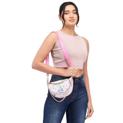 Image of Caprese Coco Sling Bag, Medium | Stylish Floral Print Handbag for Women with Adjustable & Detachable Sling Strap | Secure Zip Closure | Perfect for Casual & Daily Use