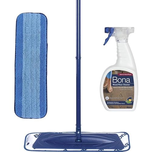 Bona - Kit Nettoyage Sol Pour Parquets - Balai Microfibre + 1000 ml Nettoyant Pour Parquets + 1 Pad en Microfibre