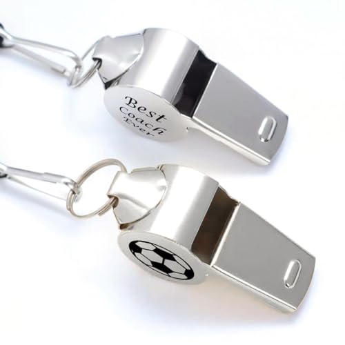 LQIOACU 2 Stück Schiedsrichter Pfeife, Trillerpfeife Kinder, Trillerpfeife Sportunterricht, Schiri Pfeife, Metall Pfeife für Sport Trainer, Lehrer, Schiedsrichter & Kinder