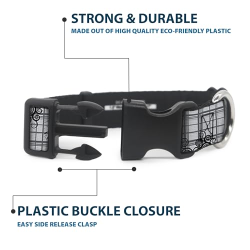 Collar para perros pequeños Buckle Down gris que evita escapes con cierre rápido 5