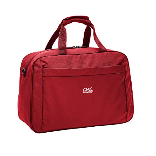 Ciak Roncato, Smart - Borsa Da Viaggio Cabina Voli Low Cost In Tessuto Jacquard, Bagaglio Cabin Size, Rosso 41 Cm