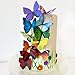 Sugar Robot Edible Butterflies for Cake Decorating- Large Size Butterfly Decorations - Cake Toppers and Cupcake Toppers - Made in the USA - Premium Crafted (Rainbow)