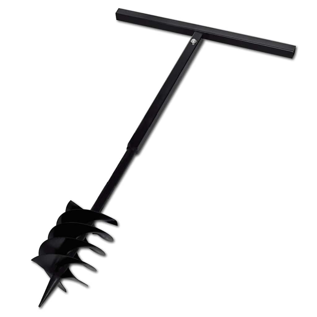 Wiertło z uchwytem, podwójna spirala 180 mm, do prac ogrodowych, ręczne wiertło do gleby ze stali do kompostu, mieszanka gleby, nawóz, długość całkowita 1 m