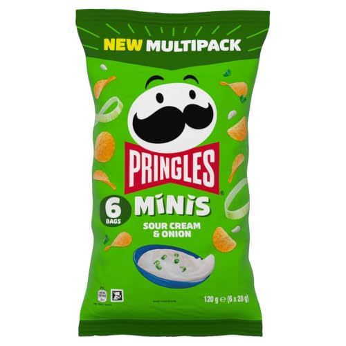 Pringles Minis Sour Cream & Onion Multipack Crisps 6x20g
