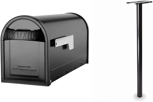 Miniatura 8 de Architectural Mailboxes 8760B-10 Carlisle Buzón de montaje en poste, mediano, negro