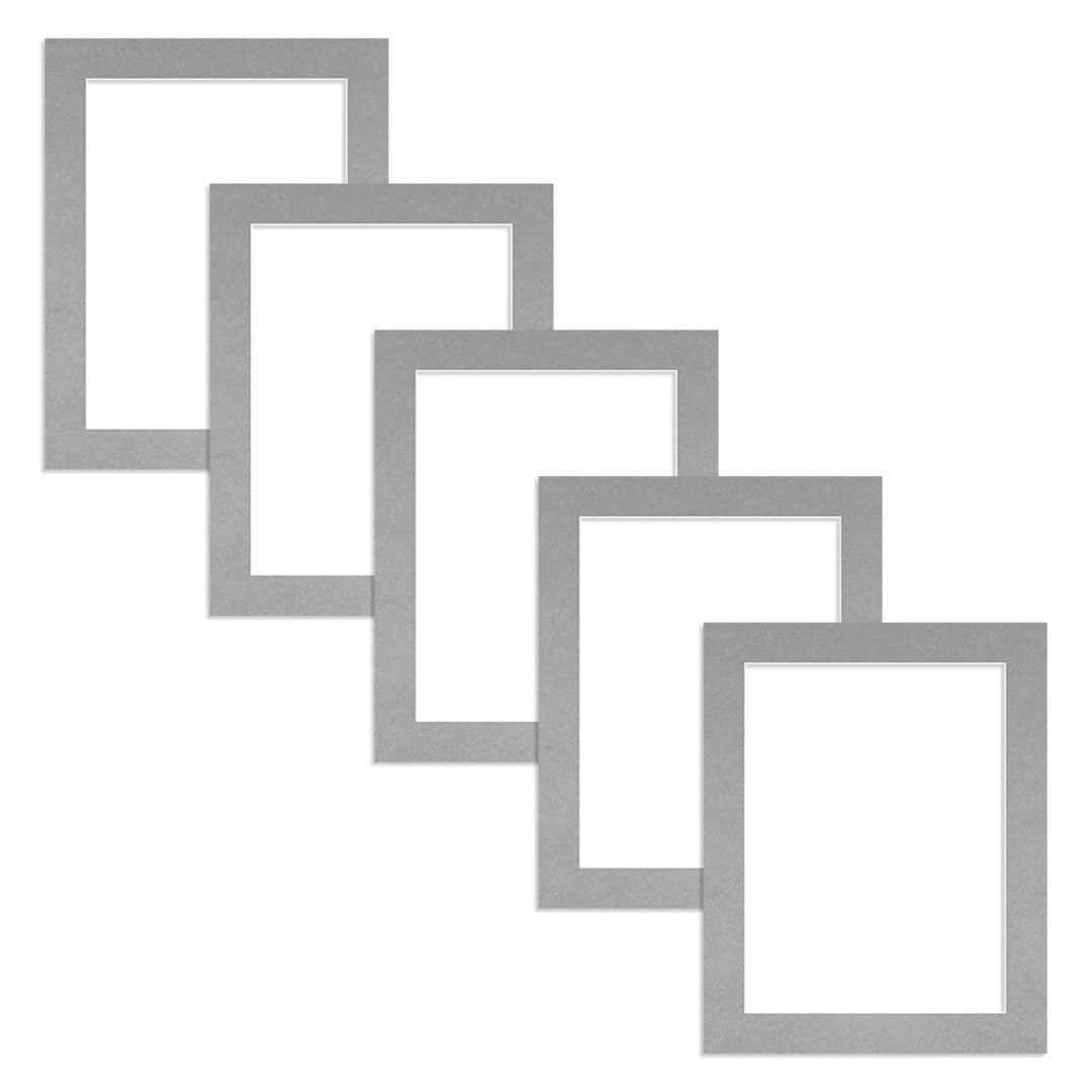 Alison Kingsgate 50X40CM Silver Picture Mount - 40X30CM Aperture - Pack 5 — image 1