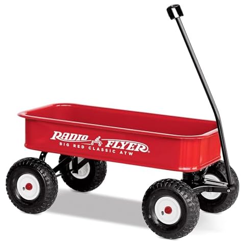 Radio Flyer Steel Wagon, Walking and Riding Cart for Kids Age 1 to 5, Big Red Classic Cover