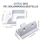 Solarmodulhalterung 4 Stück, UV-Beständigkeit Solarpanel Halterungen, bohrfreies Eckhalterungs-Set für Dächer von, Wohnmobil, Caraven, Boot, RV (weiß)