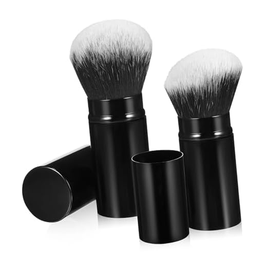 MAGICLULU 2 Peças Pincel De Maquiagem Telescópico Pincel De Pó Facial Beleza De Maquiagem Para Maquiagem Pincel De Pó De Viagem Pincel De Pó De Maquiagem Pincel De Base Portátil Pincel De