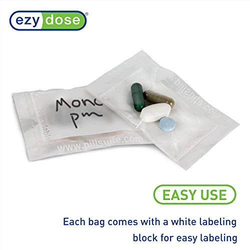 Ezy Dose Disposable Pill, Vitamin, And Medicine Organizer Pouches, Zippered Seal Bags, 400 Count #TOP3