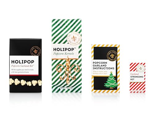 HoliPop™ DIY Popcorn Garland Kit - Complete Holiday Crafting Set for Festive Christmas Tree Decor and Family Fun