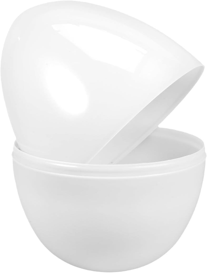 12-Inch Jumbo White Plastic Easter Egg, Large Fillable Decorative Egg Gift Box for Seasonal Displays, Gift Presentation and Holiday Décor image 2