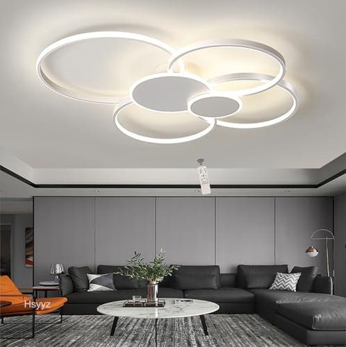 Éclairage de plafond intérieur LED plafonnier salon moderne 72W blanc acrylique dimmable
