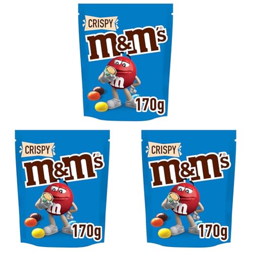 M&M's CRISPY - Snack de Bolitas de Arroz Inflado Cubiertas de Chocolate con Leche - Colores Surtidos, Paquete de 510g