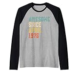 Photo Gallery awesome since april 1976 retro vintage birthday maglia con maniche raglan Photo Gallery awesome since april 1976 retro vintage birthday maglia con maniche raglan