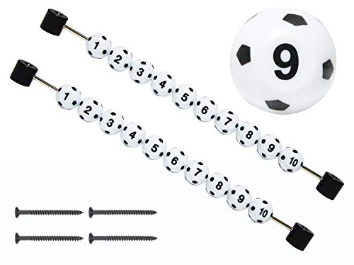 Foosball Score Counter & Foosball Score Keeper -Soccer Ball Style Foosball Scoring Units for Foosball Games, Set of 2
