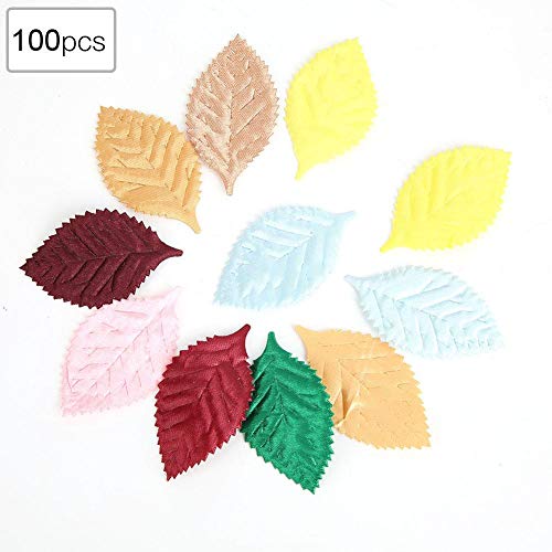 Folhas 100pcs, adesivo de pano flexível de alta qualidade, folhas artificiais de uso seguro, cores d