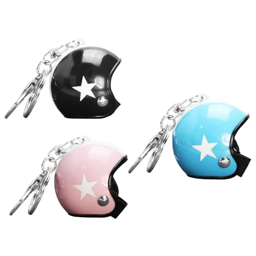 Pack De 3 Porte-Clés Casque, Porte-Clés Drôles, Porte-Clés Mignons, Porte-Clés Cadeaux, Pendentifs Décoratifs