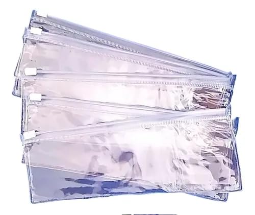 Kit 20 Estojo Zip Zap Transparente Resistente