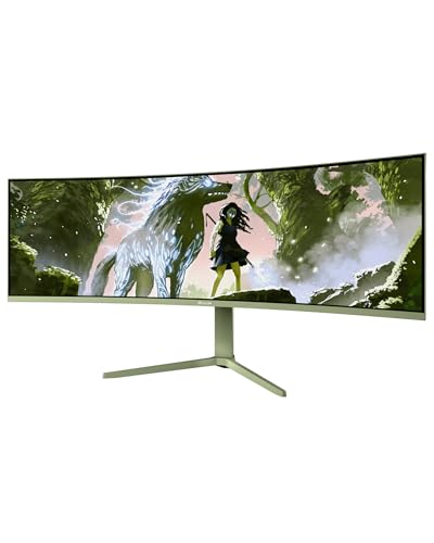 Image of Arozzi Curved Gaming Monitor Nova 49 inch VA 165Hz - Computer Monitor Ultrawide QHD 1440p - Adaptive Sync, HDR10 & Flicker Free Display - 100% sRGB Color Accuracy - PC & Console Ready - Forest Green