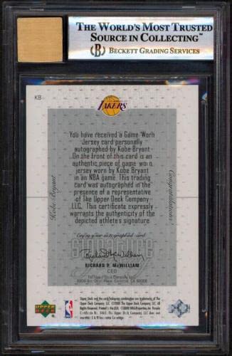Kobe Bryant Signed 2000 UD P&P Signature Jersey #KB Card Card 9
