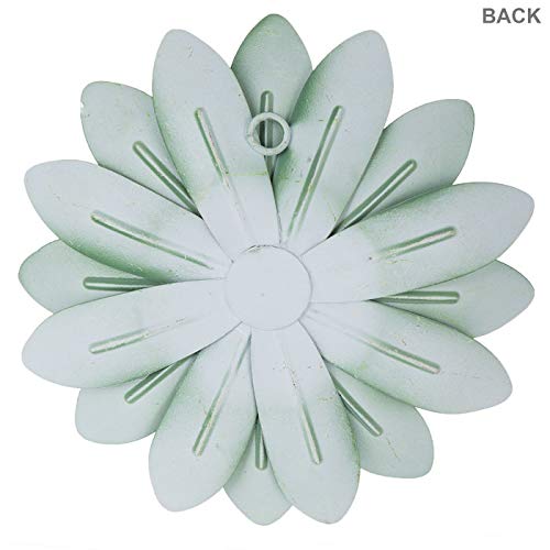 Everydecor 3D Metal Succulent Wall Decor - Green, Hand Painted, Hanging Metal Flowers Wall Decor For Living Room, Bedroom, Kitchen, Bathroom - Flower Wall Art For Indoor & Outdoor Decor #TOP2