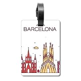 Barcelona España - Etiqueta de identificación para maleta de crucero