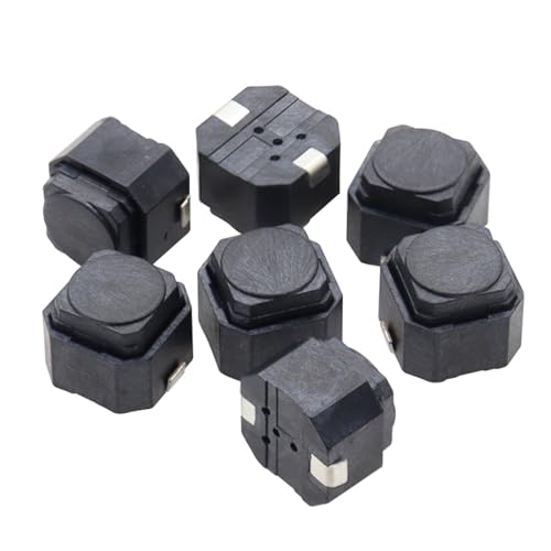 Interrupteur tactile 6x6x5 mm muet en silicone pour clavier avec bouton-poussoir 2 broches x100