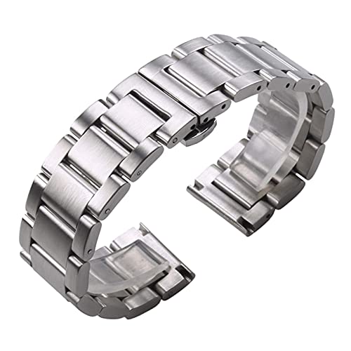 Sangle de montre acier inoxydable argent 20mm 22mm bracelet universel homme femme