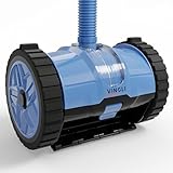 VINGLI Pool Vacuum Cleaner, Automatic Pool Sweeper for Ground&Inground Pools, Suction Side Wall-Climbing Sweeper with 39.6ft Tangle-Free Hose (Memory Blue&Gray)