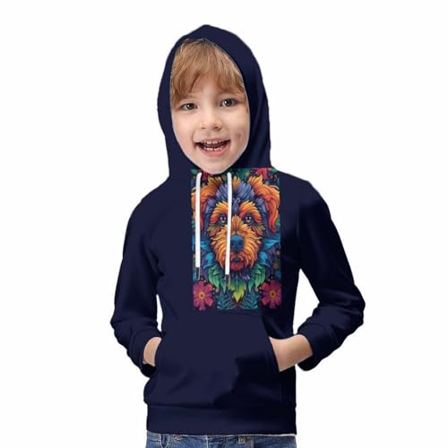 Sweat à capuche molleton enfant pull imprimé 3D chaud et confortable avec poche