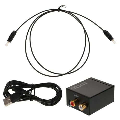 Convertidor digital analógico con entradas coaxiales y ópticas toslink para audio y RV