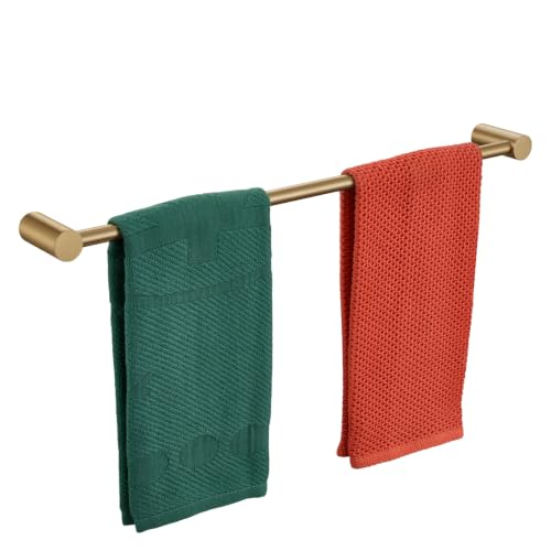 Image of KOKOSIRI Bathroom Towel Rack Wall Mounted 24'' Bath Towel Bar Holder for Bathroom Hardware Accessories Champagne Bronze Stainless Steel, B4007CPG-L24