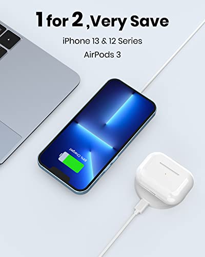Image of Magnetic Wireless Charger for Apple: MGG Mag-Safe Charging Pad for iPhone 15 /14 /13 /12 Pro Max /Plus /Mini - Mag Charger Pad for AirPods Pro 3 2 with 18W Adapter