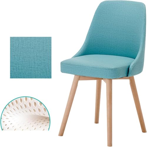 Chaise en bois massif vert turquoise pour espace de négociation - 4