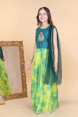 Adiva Girls Cotton Striped Lehenga choli Set4