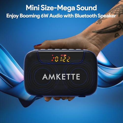 Amkette Pocket Blast 5 in 1 FM Radio with Bluetooth, Powerful Sound, Voice & FM Recording, External Antenna, 7+ Hours Playback, MP3 Player with... - Image 3