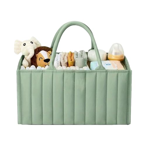 Diaper Caddy Organizer, Felt Baby Caddy Organizer, portátil plegable con mango, almacenamiento impermeable seguro para enfermería, bathroom, escritorio, 14,17 x 5,51 x 14,17 pulgadas