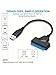 USB 3.0 auf SATA Adapter Kabel – 22 Pin SATA zu USB für 2,5 Zoll SSD/HDD, Festplatten Datenkabel, High-Speed Übertragung, Plug & Play, Datensicherung, Wiederherstellung, Kompatibel mit Laptop & PC