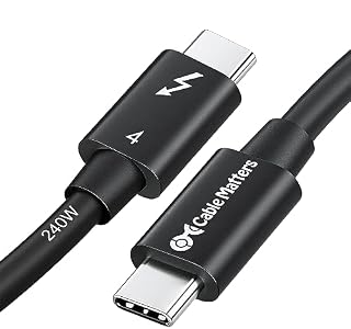 Certyfikowany kabel Cable Matters 40 Gb/s USB4 Thunderbolt 4 z wideo 8K i ładowaniem 100 W w odległości 0,8 m / 2,6 stopy - kompatybilny wstecz z Thunderbolt 3 i USB-C