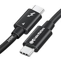 Cable Matters [Certificato Intel] Cavo Thunderbolt 4 da 40 Gbps con video 8K e ricarica da 240 W da...