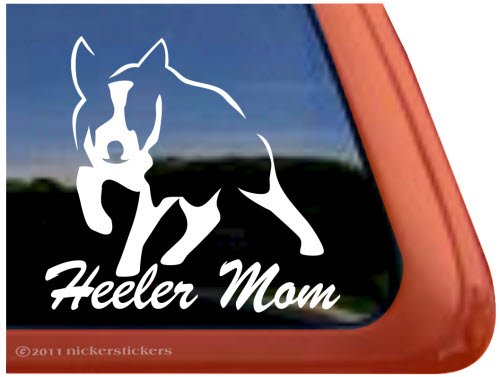 Blue Heeler NickerStickers Window Decal - Sitting Australian Cattle Dog Vinyl Sticker, 5" Tall, Outdoor Rated, Made In USA - View #11