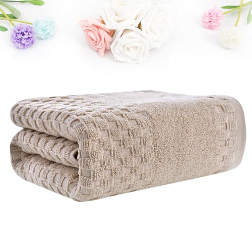 Toalla de baño Anneome de algodón absorbente caqui para bebés y niños 3