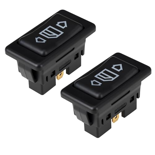 EMSea 2 Interruptores de Elevalunas Eléctricos de 6 Pines LED 12 V 24 V 10 A Color Negro